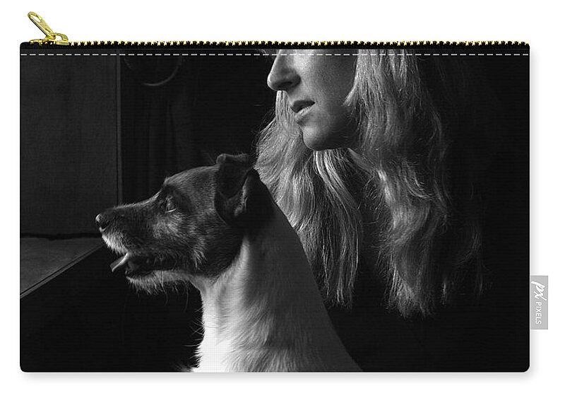 Portrait Zip Pouch featuring the photograph Edith and Sammy by DArcy Evans