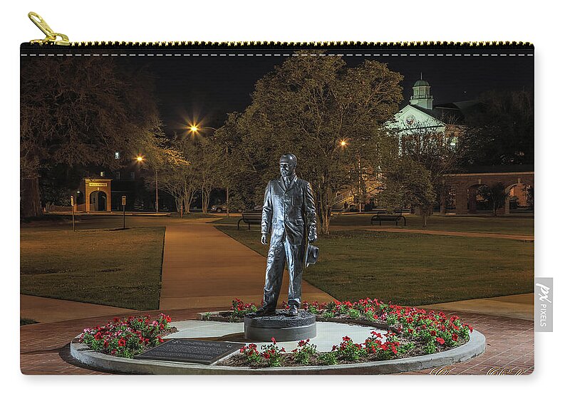 Edwin Stephens Zip Pouch featuring the photograph Edwin Stephens at Night by Gregory Daley MPSA