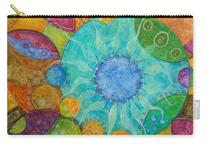 Contemporary Carry-all Pouch featuring the painting Effervescent by Tanielle Childers