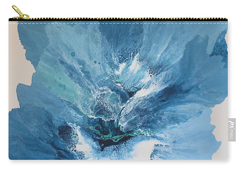 Abstract Zip Pouch featuring the painting Effusion by Soraya Silvestri