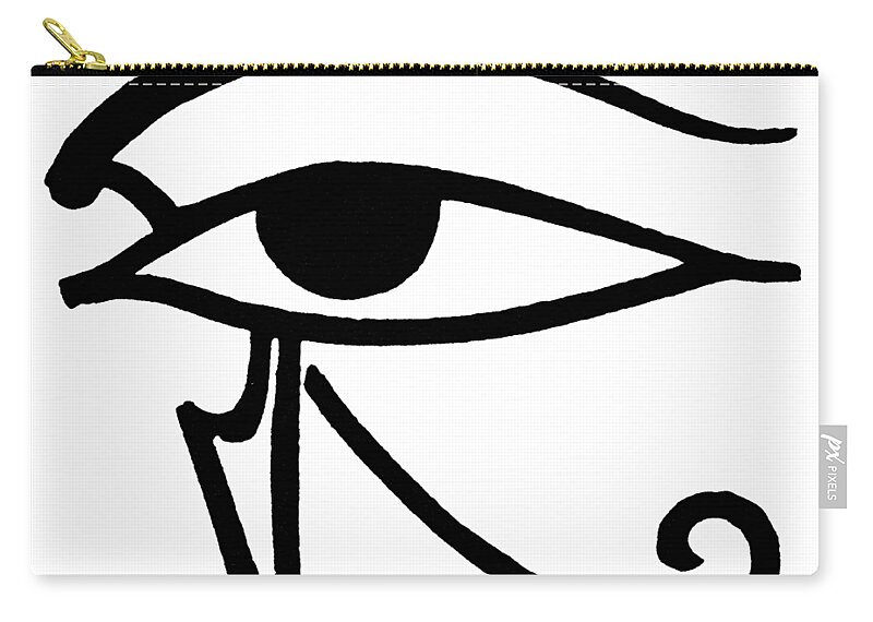 Egyptian Zip Pouch featuring the drawing Egyptian Utchat by Granger