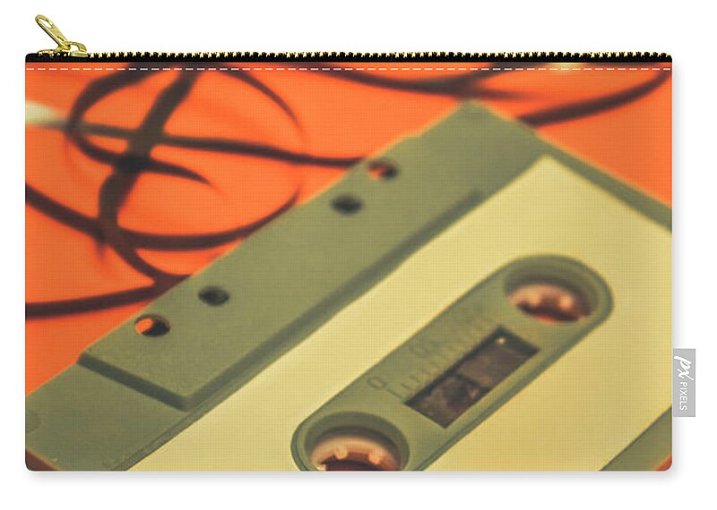 Tape Zip Pouch featuring the photograph Eighties stereotype by Jorgo Photography