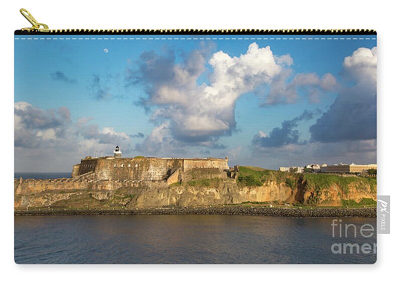 San Juan Zip Pouch featuring the photograph El Morro - San Juan Pano by Brian Jannsen