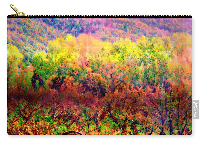 New Mexico Landscape Zip Pouch featuring the photograph El Valle June Hay Days Nostalgia II by Anastasia Savage Ealy
