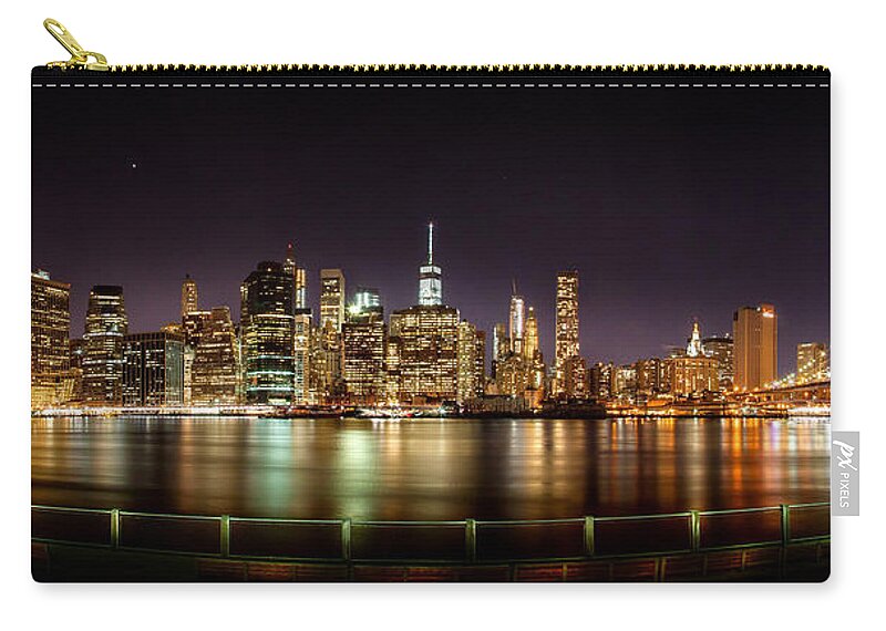 New York City Carry-all Pouch featuring the photograph Electric City by Az Jackson