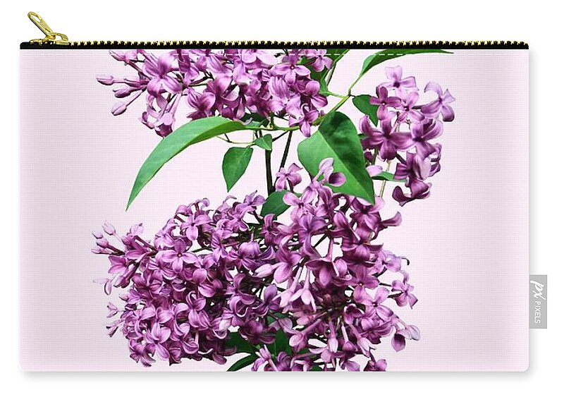 Lilacs Zip Pouch featuring the photograph Elegant Lilacs by Susan Savad