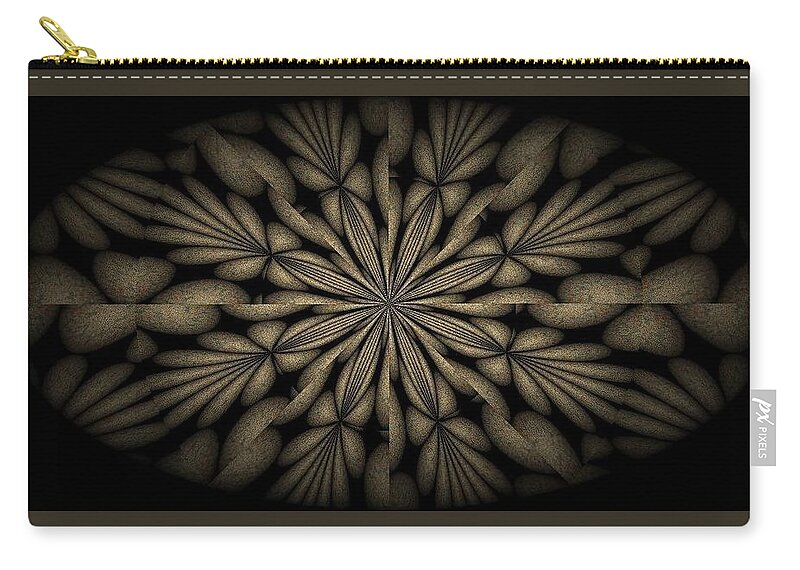 Oval Zip Pouch featuring the digital art Elegant Radiance by Ee Photography