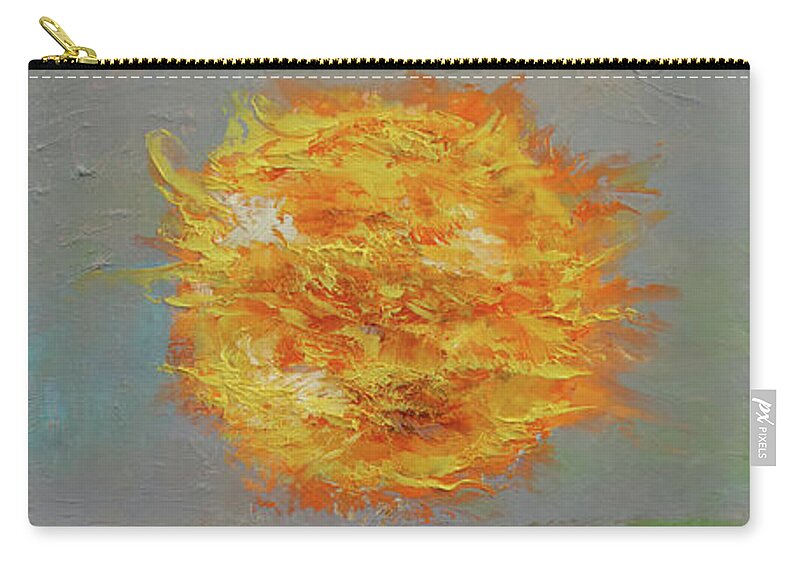 Corona Zip Pouch featuring the painting Elements by Michael Creese