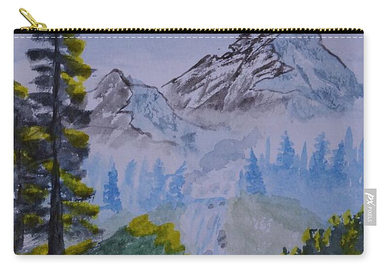 Elements Of Nature 2 Zip Pouch featuring the painting Elements of Nature 2 by Warren Thompson