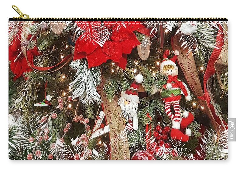 Elf Zip Pouch featuring the photograph Elf in a tree by Rachel Hannah