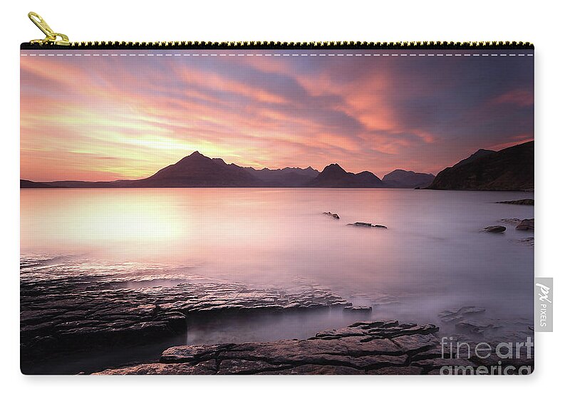 Elgol Zip Pouch featuring the photograph Elgol Sunset by Maria Gaellman