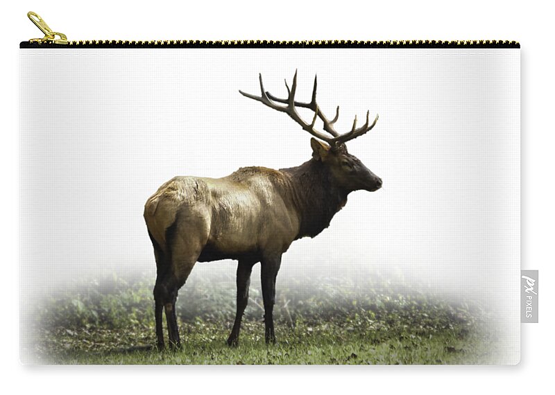 Elk Carry-all Pouch featuring the photograph Elk III by Debra and Dave Vanderlaan