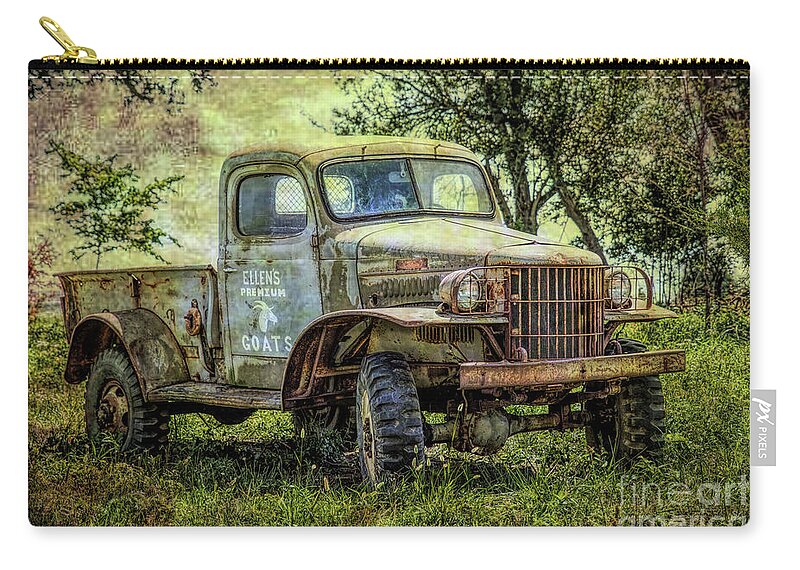 Truck Zip Pouch featuring the photograph Ellens Premium Goats by Lynn Sprowl