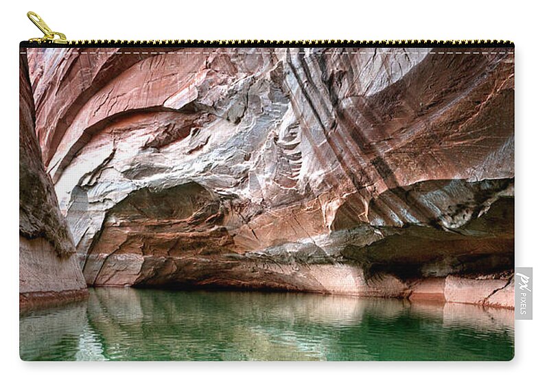 Boating Zip Pouch featuring the photograph Emerald Bay by David Andersen