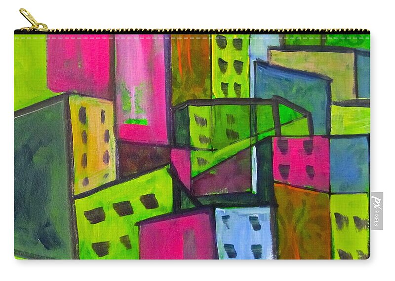 City Carry-all Pouch featuring the painting Emerald City by Barbara O'Toole