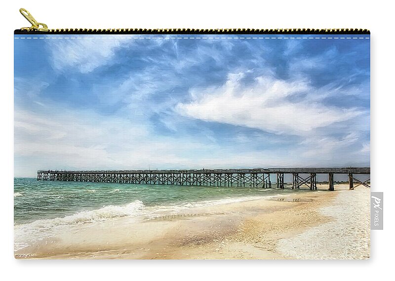 Emerald Coast Dreams Zip Pouch featuring the photograph Emerald Coast Dreams by Mel Steinhauer