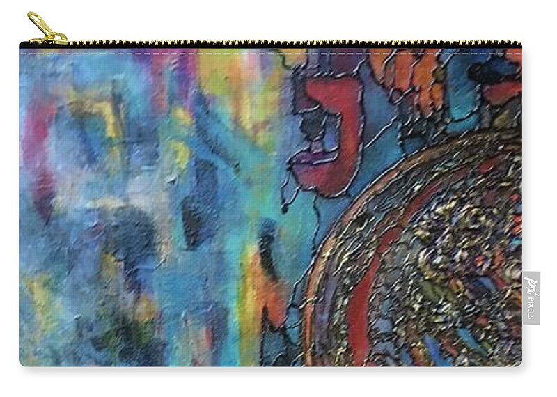 Original Painting Zip Pouch featuring the painting Emerging Artist by Rae Chichilnitsky