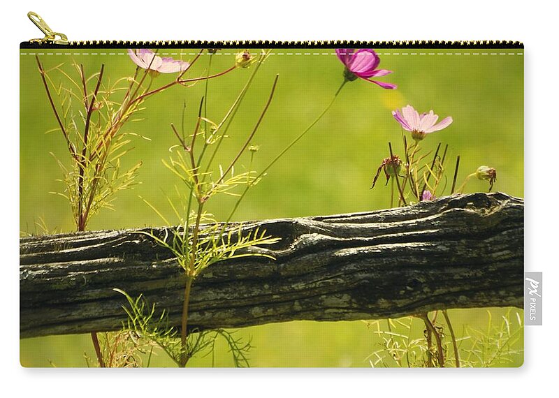 Green Zip Pouch featuring the photograph Emerging Beauties - 01-rgnl-sq by Variance Collections