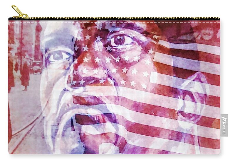 Racist Remarks People Zip Pouch featuring the mixed media Emotions by Tyrone Hart