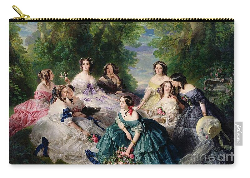 Empress Eugenie Surrounded by her Ladies in Waiting Zip Pouch by Franz  Xaver Winterhalter - Pixels Merch