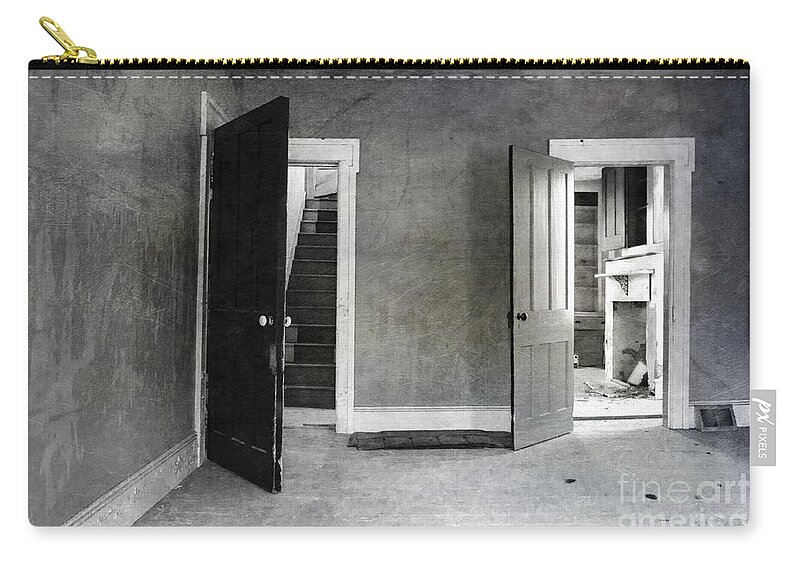 Abandoned Zip Pouch featuring the photograph Empty Rooms by Debra Fedchin