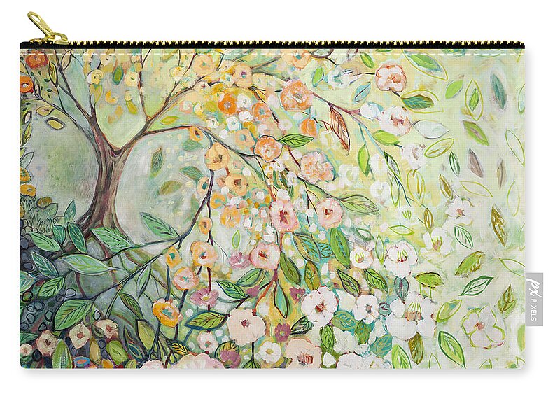 Tree Zip Pouch featuring the painting Enchanted by Jennifer Lommers