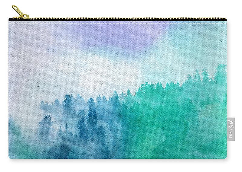 Graphic Design Zip Pouch featuring the photograph Enchanted Scenery by Klara Acel