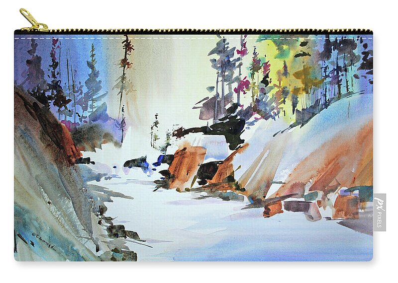 Visco Carry-all Pouch featuring the painting Enchanted Wilderness by P Anthony Visco