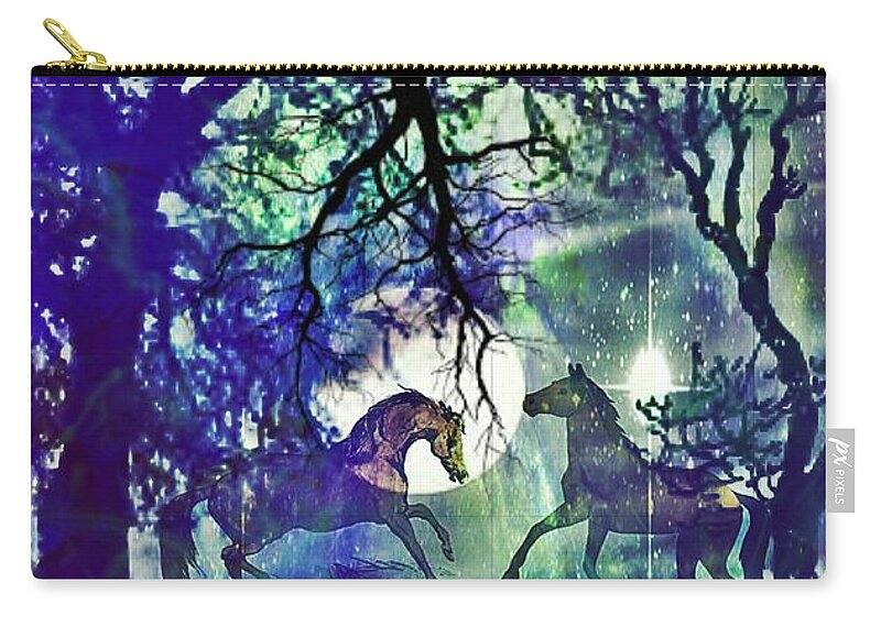 Enchantment Zip Pouch featuring the digital art Enchantment by Maria Urso