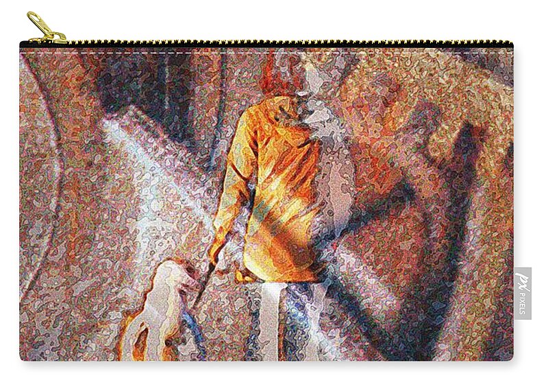 Dog Zip Pouch featuring the photograph Encounter With Destiny... by Arthur Miller