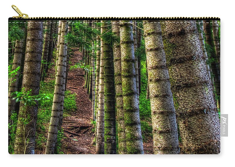 Trees Zip Pouch featuring the photograph Encroachment Hawaii Trees Oahu Hawaii Art by Reid Callaway