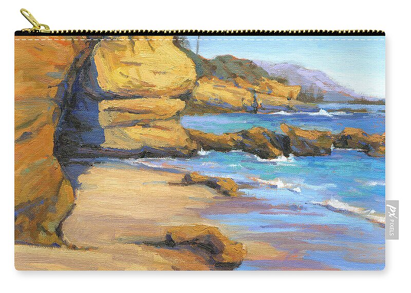 South Zip Pouch featuring the painting End of Summer by Konnie Kim