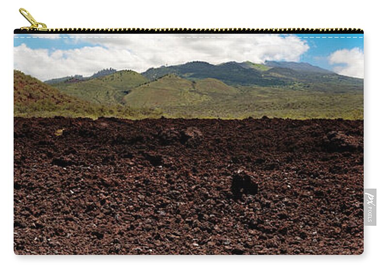 Lava Zip Pouch featuring the photograph End of the Road by Susan Rissi Tregoning