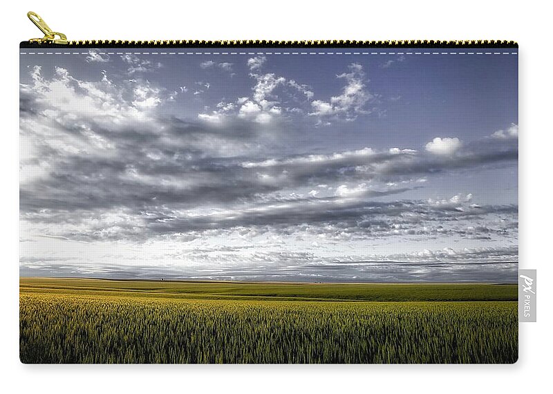 Endless Wheat Fields Zip Pouch featuring the photograph Endless wheat fields by Lynn Hopwood