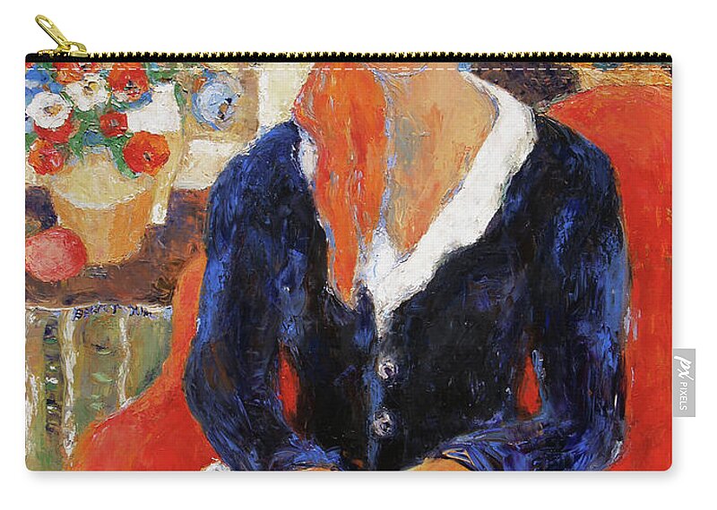 Endurance Zip Pouch featuring the painting Endurance by Becky Kim
