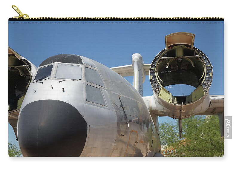 Plane Zip Pouch featuring the photograph Engine Gone #62 by Raymond Magnani