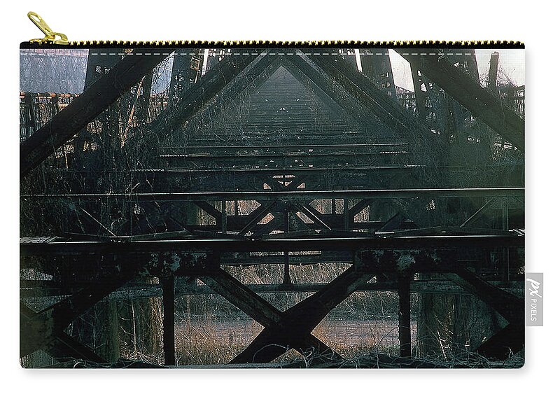Steel Zip Pouch featuring the photograph Engineered Angles by DArcy Evans