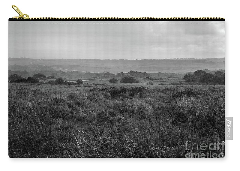 Heathland Zip Pouch featuring the photograph English Heathland by Perry Rodriguez