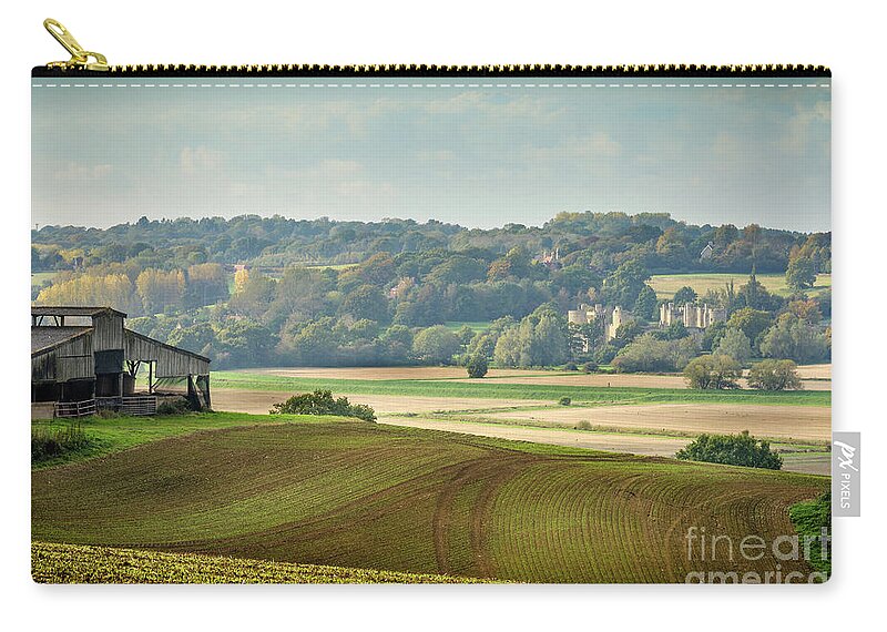 English Carry-all Pouch featuring the photograph English Landscape, Bodiam Castle by Perry Rodriguez