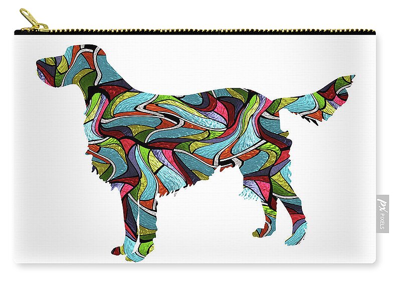 English Setter Zip Pouch featuring the digital art English Setter Spirit Glass by Gregory Murray