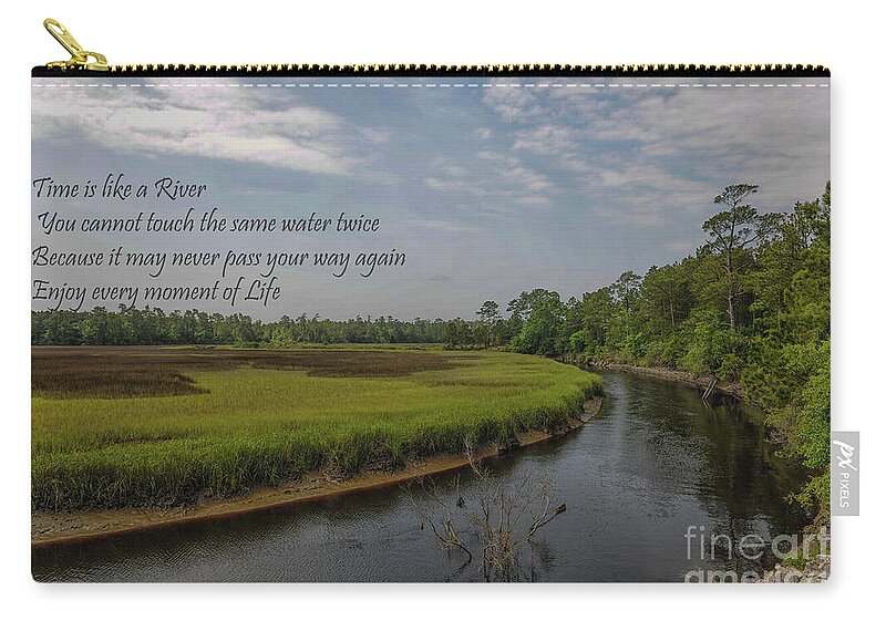 Quote Zip Pouch featuring the photograph Enjoy Every Moment of Life by Dale Powell