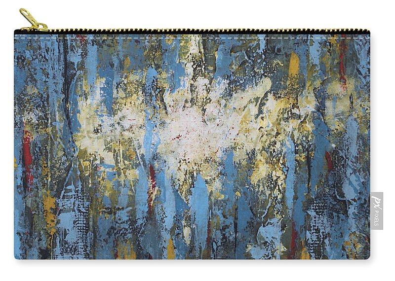 Abstract Zip Pouch featuring the painting Enlighten by Jim Benest