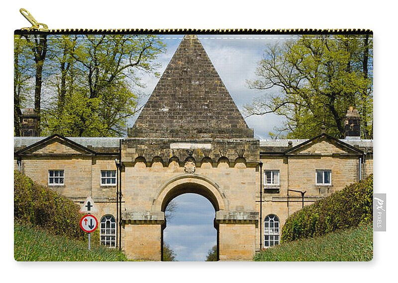 Burghley Zip Pouch featuring the photograph Entrance to Burghley House by Shanna Hyatt