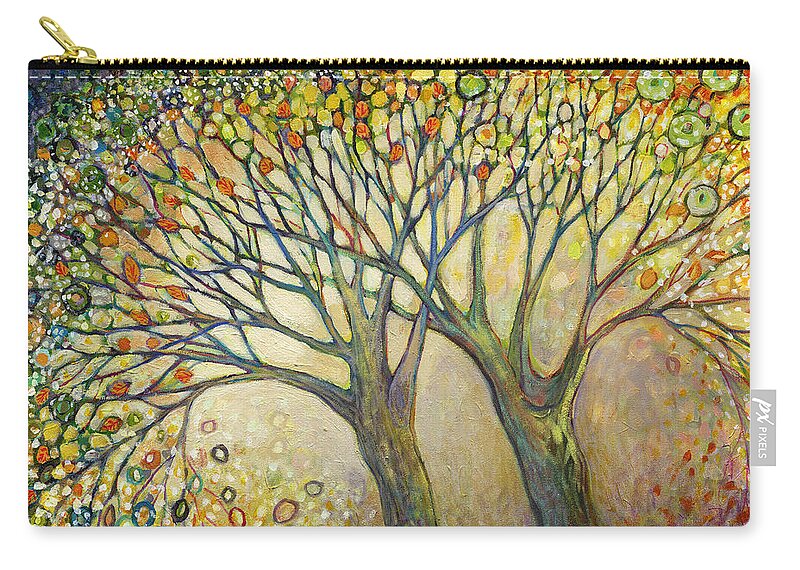 Tree Zip Pouch featuring the painting Entwined No 2 by Jennifer Lommers
