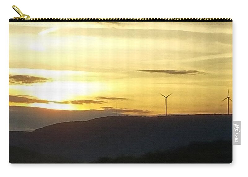 Windmill Carry-all Pouch featuring the photograph Environmental Sunset by Vic Ritchey