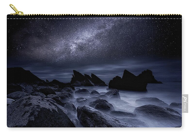 Night Zip Pouch featuring the photograph Ephemeral silence by Jorge Maia