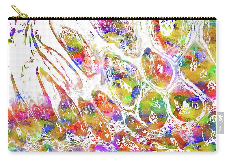 Epithelium Paintings Zip Pouch featuring the digital art Epithelium Dermatology Watercolour by Ann Leech