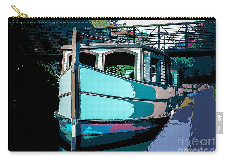 Erie Zip Pouch featuring the photograph Erie Canal at Grand Rapids by Michael Arend