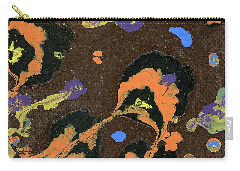 Abstract Zip Pouch featuring the painting Eroded and Corroded by Matthew Mezo