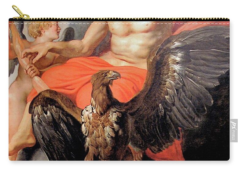 Eros Zip Pouch featuring the painting Eros et Zeus by Peter Paul Rubens